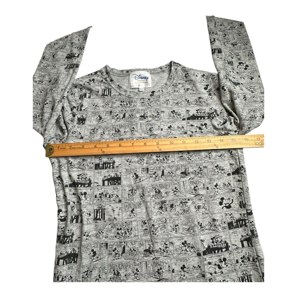 Disney Women's Vintage Disney Brought To You By Giordano Black Gray Print Sz XXS - Picture 6 of 11